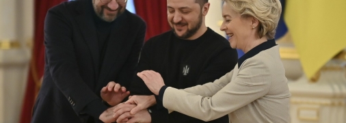 Шарль Мішель, Володимир Зеленський та Урсула фон дер Ляйєн