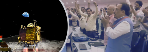 Индия празднует присоединение к клубу стран, высадившихся на Луну