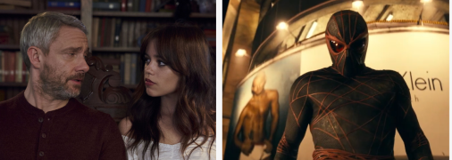 Кадри з фільму "Фаворитка Міллера" та "Мадам Павутина"