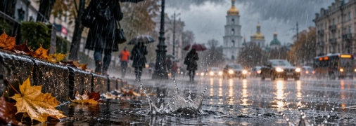 Осенние дожди в Украине