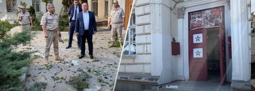 Последствия взрыва в штабе Черноморского флота