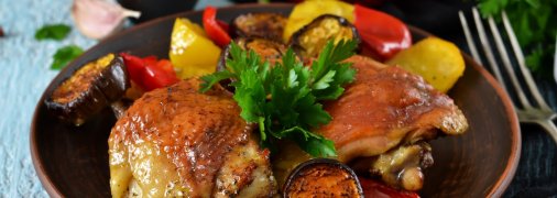 Запеченные куриные бедра