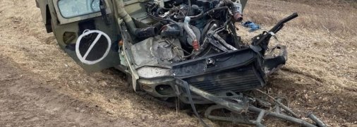 Знищена в Україні російська бронемашина