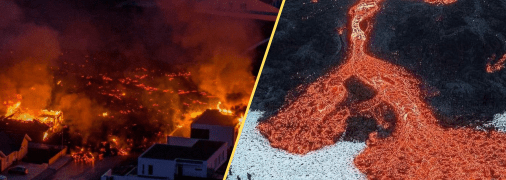 Лава уничтожает целый город: в Исландии извергается очень активный вулкан Фаградальсфьятль (фото, видео)