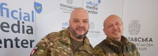 Командиры подразделений Дмитрий Хмиль (справа) и Олег Возный