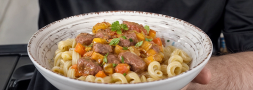 Тушковані курячі серця з овочами