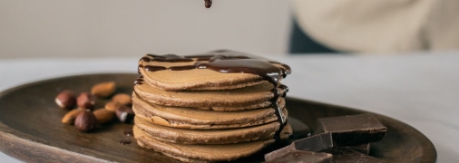 Аппетитные панкейки с шоколадом