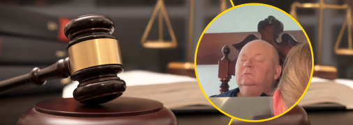 "Фемида не слепа, она просто спит": судья Рыбак заснул прямо во время слушания дела (видео)