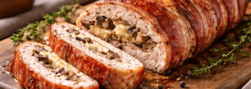 Рулет з фаршем та беконом