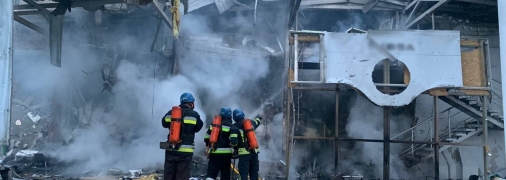 Последствия обстрела инфраструктурных объектов Запорожья российскими ракетами С-300