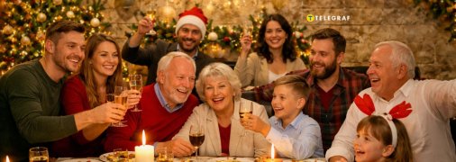 Празднование Нового года в кругу родных