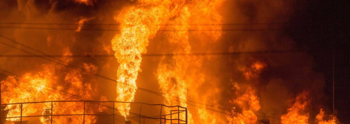 Взрыв на нефтебазе РФ