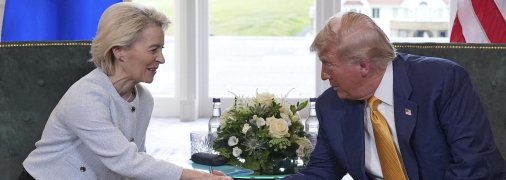 Урсула фон дер Ляйен и Дональд Трамп