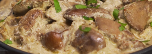 Нежная печень в сливочном соусе
