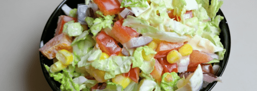 Салат із пекінської капусти та кукурудзи