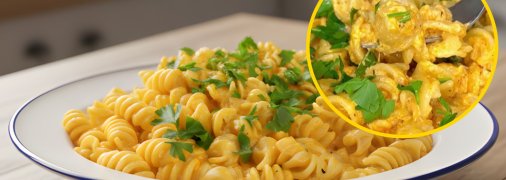 Паста в сливочно-томатном соусе