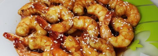 Креветки у медовому соусі