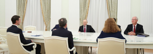 Путин на встрече с американцами