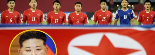 Кім Чен Ин та юнацька збірна Північної Кореї з футболу