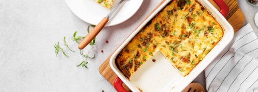 Сытная запеканка с яйцом