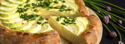 Открытый пирог с цукини