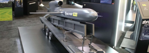 Макет далекобійної ударної ракети FP-5 Flamingo на виставці SAHA Expo 2026