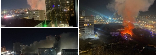 Пожар был хорошо виден из разных районов города