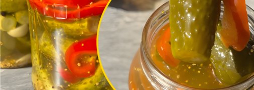 Консервированные огурцы с перцем