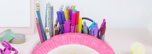 Мастер-класс для детей: как сделать подставку для канцтоваров в виде радуги