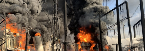 Последствия одного из ударов рф по критической инфраструктуре Украины