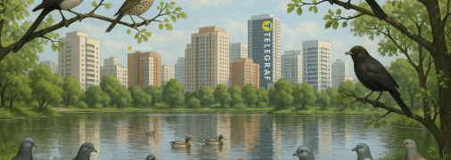 В город перебрались разные виды птиц — всех легко узнать