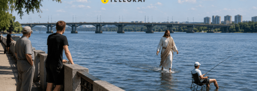 Рыбалка посреди Днепра