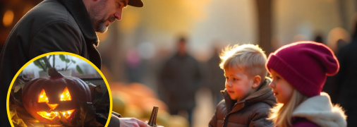 Мужчина с тыквой