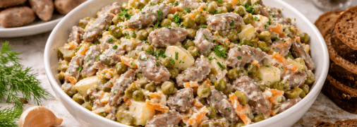 Салат з курячих сердець