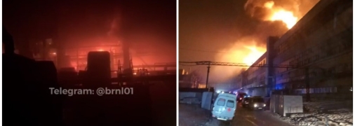 Ликвидировать пожар на предприятии прибыло более сотни спасателей