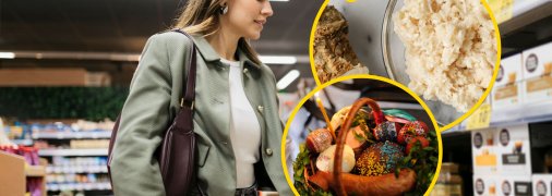 Выбор продуктов на Пасху