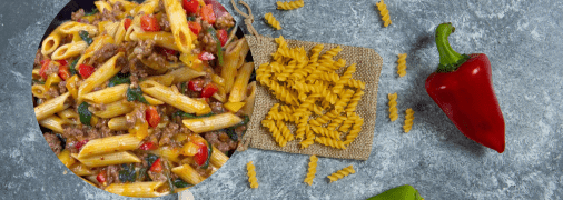 Рецепт пасти з фаршем та овочами