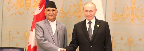 Фото: акаунт Х.П. Шарма Олі у соцмережі Х. Х.П. Шарма Олі та Володимир Путін