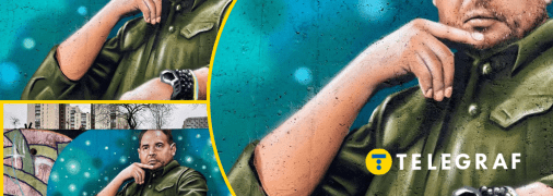 Мурал с Ермаком в Киеве