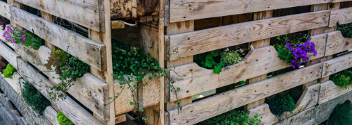 Високі грядки для квітів з піддонів