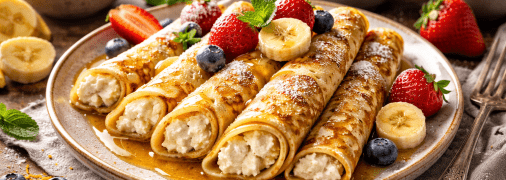 Блинчики с банановой начинкой