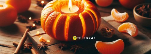 Свечка из мандаринки