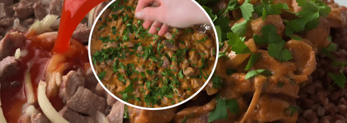 Свинина в сметанно-томатном соусе