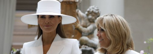 Меланія Трамп та Бріжит Макрон