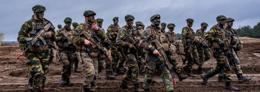 Бельгийские военные на учениях НАТО "Iron Wolf" в Литве
