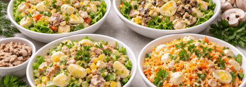 Салати з вареними яйцями