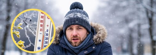 Мужчина на морозе