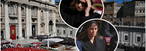 В яких вбраннях Олена Зеленська та Меланія Трамп з’явилися на похороні понтифіка