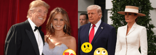 Дональд и Мелания Трамп 20 лет назад и сейчас