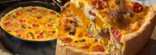 Кіш із гарбузом та куркою